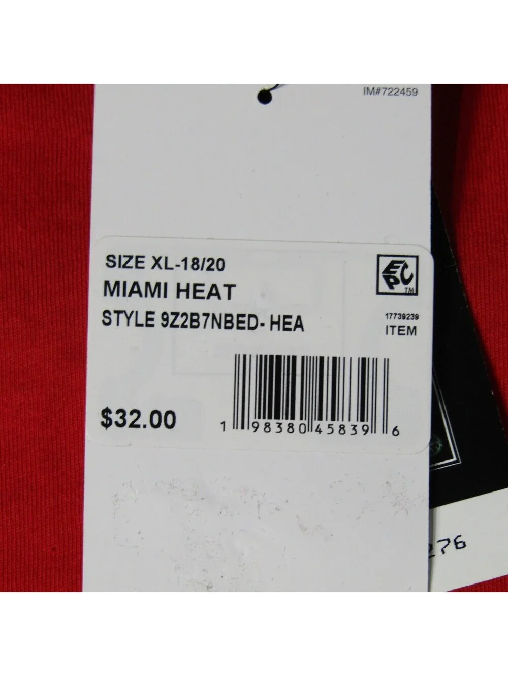 NWT Nike Miami Heat Shirt Boy's XL Red Black
